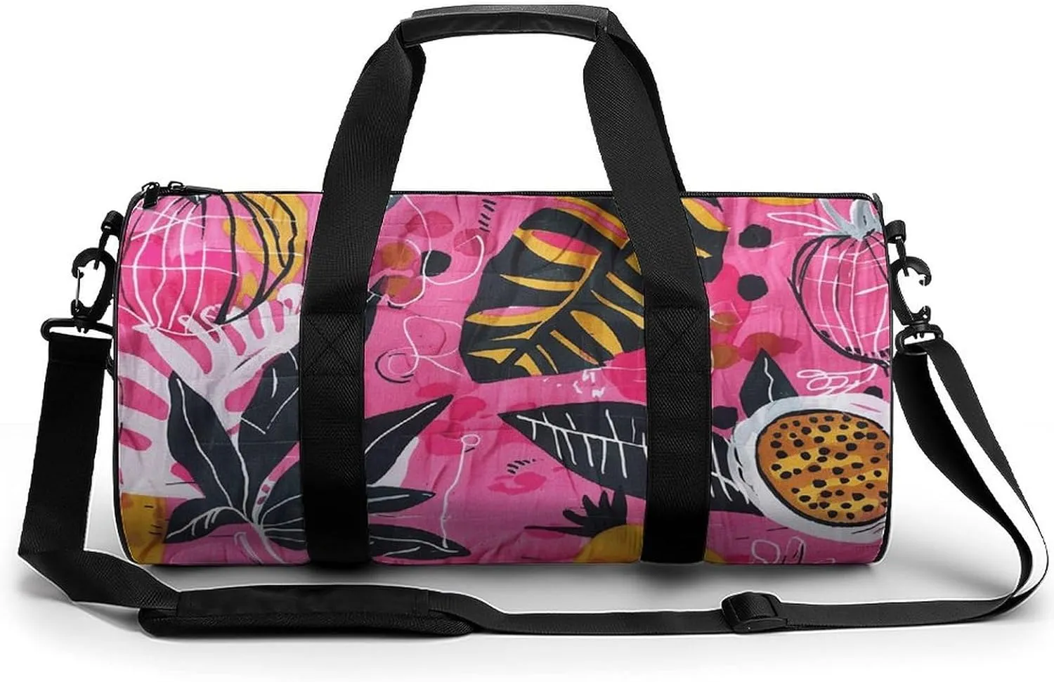 Gym Bags for Men Women Peach Line Style Duffle Bag Travel Overnight Bag with Shoe Compartment Tote Bags