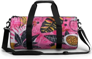 Gym Bags for Men Women Peach Line Style Duffle Bag Travel Overnight Bag with Shoe Compartment Tote Bags