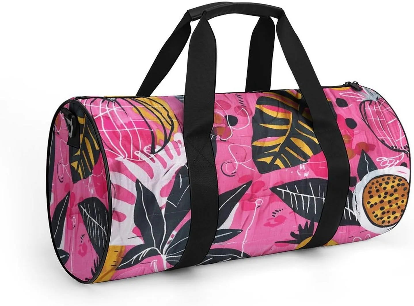 Gym Bags for Men Women Peach Line Style Duffle Bag Travel Overnight Bag with Shoe Compartment Tote Bags