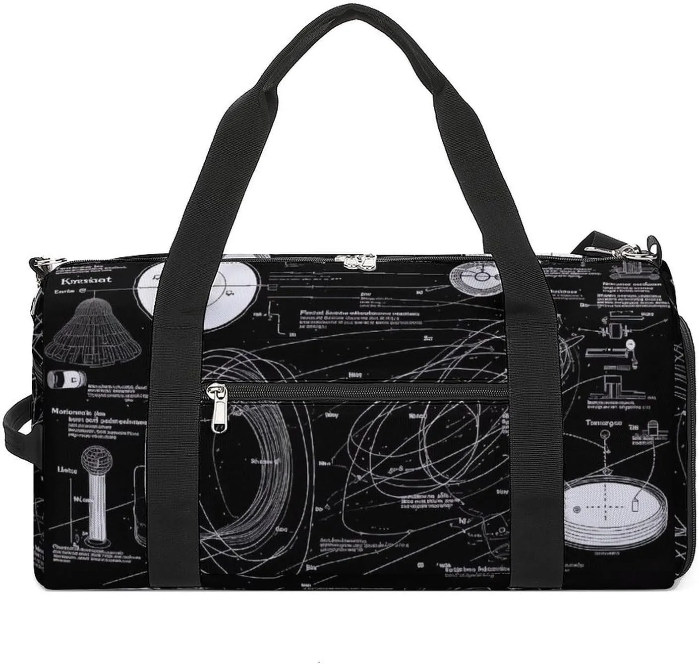 Gym Bags for Men Women Physics Print Duffle Bag Travel Overnight Bag with Shoe Compartment Tote Bags