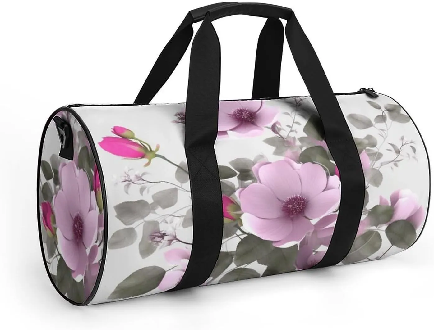 Gym Bags for Men Women Plant Floral Flowers Duffle Bag Travel Overnight Bag with Shoe Compartment Tote Bags