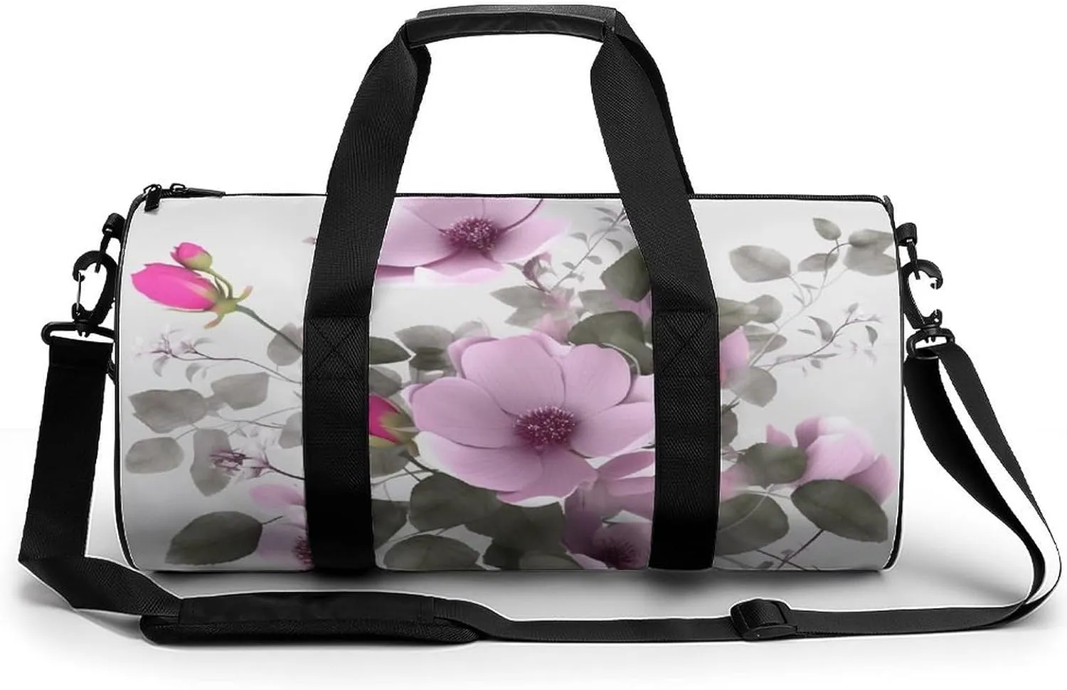 Gym Bags for Men Women Plant Floral Flowers Duffle Bag Travel Overnight Bag with Shoe Compartment Tote Bags