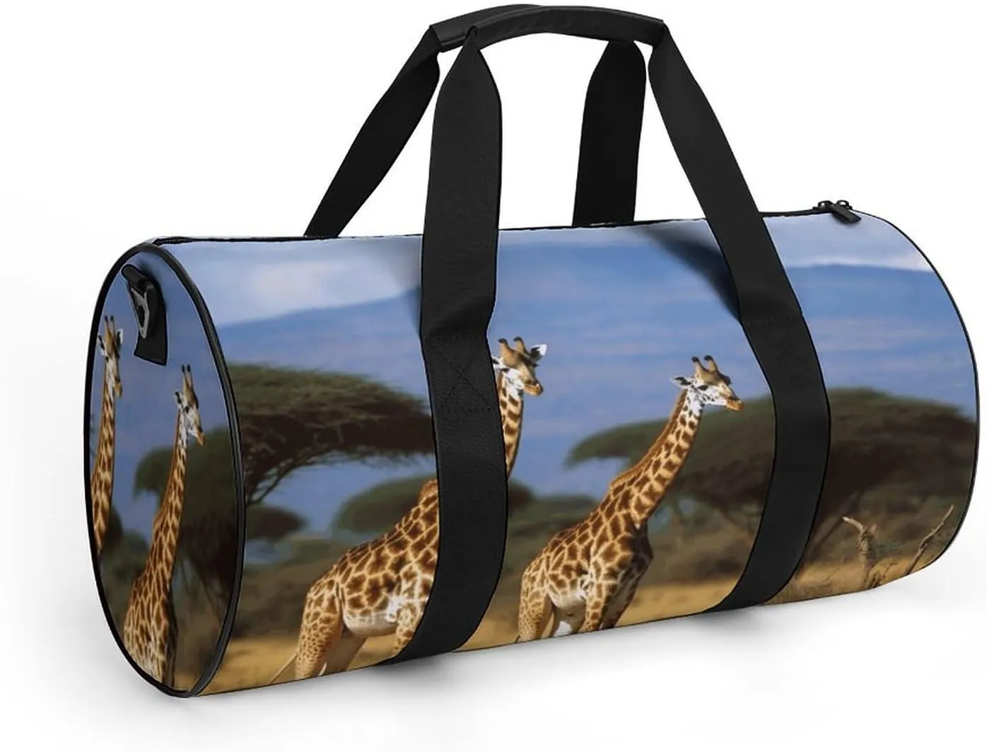 Gym Bags Small Africa Wildlife Giraffes Duffel Bag Overnight Bag with Shoe Compartment Carryon Bag for Men Women