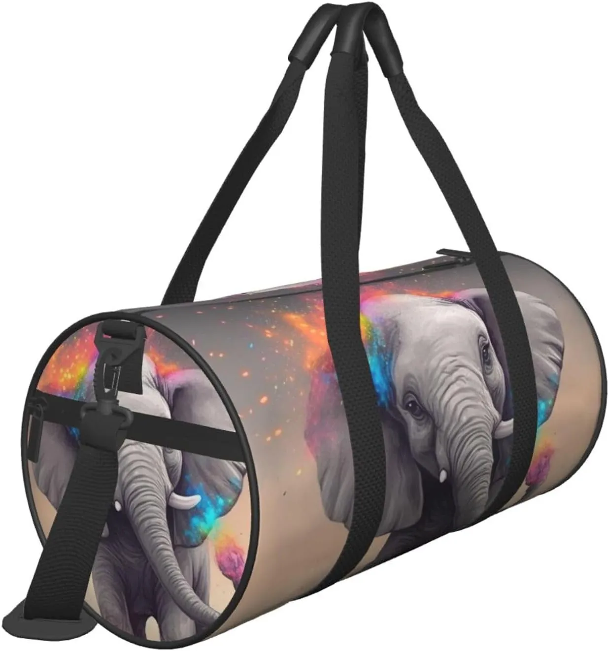 Gym Bags Small Animal Cartoon Elephant Duffel Bag Overnight Bag with Shoe Compartment Carryon Bag for Men Women