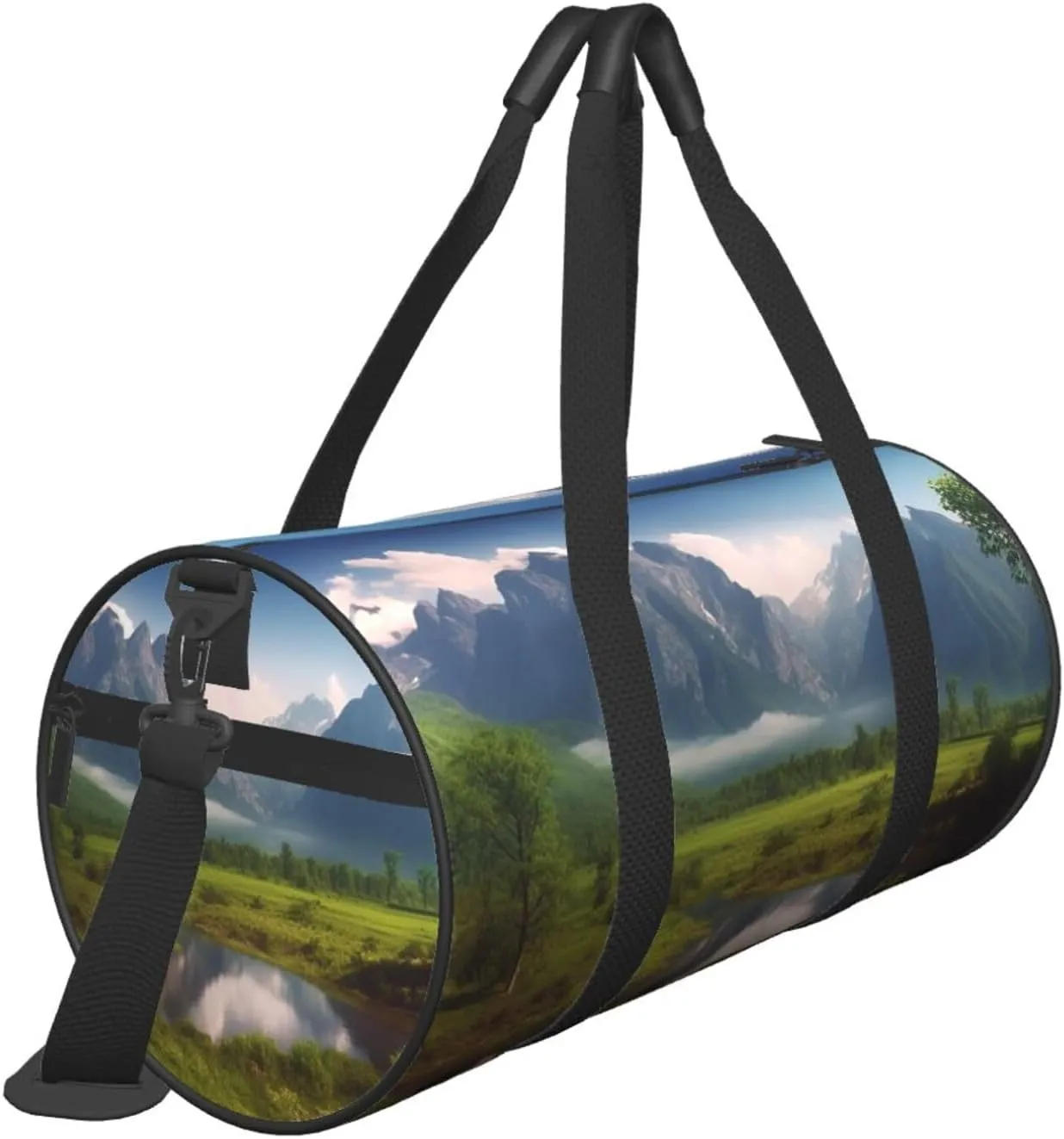 Gym Bags Small Beautiful Scenery Duffel Bag Overnight Bag with Shoe Compartment Carryon Bag for Men Women