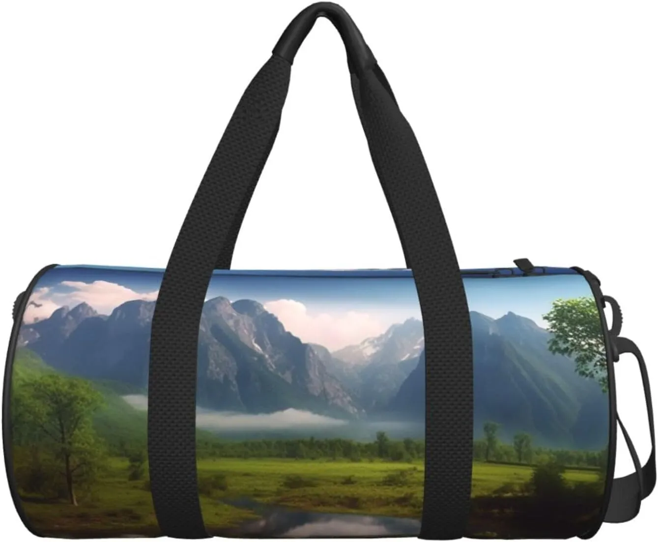 Gym Bags Small Beautiful Scenery Duffel Bag Overnight Bag with Shoe Compartment Carryon Bag for Men Women