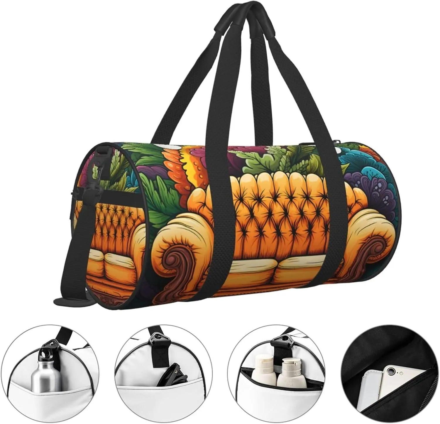 Gym Bags Small Couch Duffel Bag Overnight Bag with Shoe Compartment Carryon Bag for Men Women