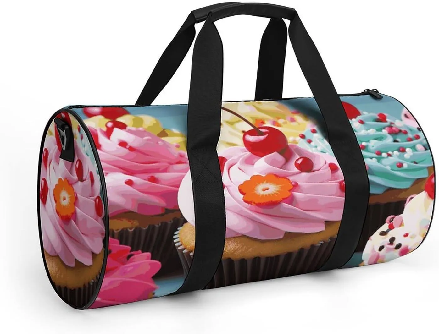 Gym Bags Small Cupcake Duffel Bag Overnight Bag with Shoe Compartment Carryon Bag for Men Women