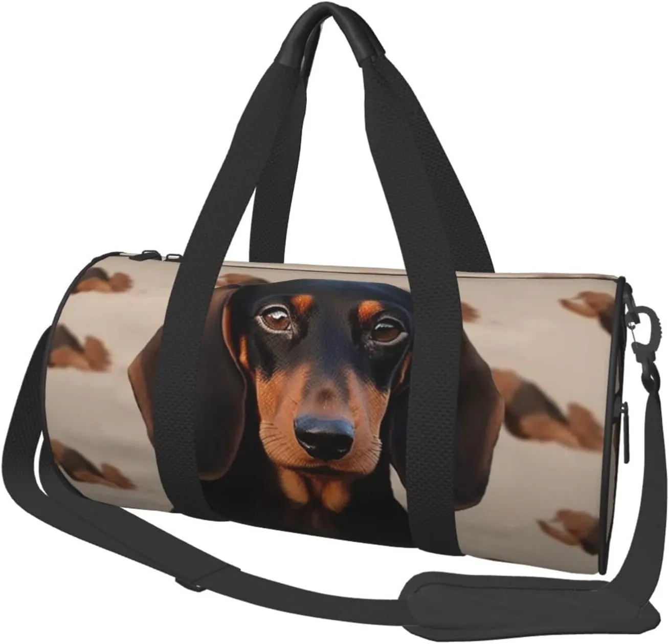 Gym Bags Small Dachshund Dog Duffel Bag Overnight Bag with Shoe Compartment Carryon Bag for Men Women