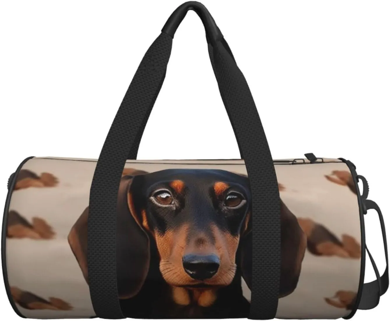 Gym Bags Small Dachshund Dog Duffel Bag Overnight Bag with Shoe Compartment Carryon Bag for Men Women