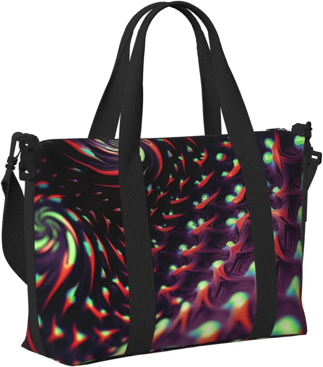 Gym Bags Small Fantasy Sci-Fi Dizziness Duffel Bag Overnight Bag with Shoe Compartment Carryon Bag for Men Women