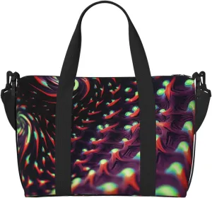 Gym Bags Small Fantasy Sci-Fi Dizziness Duffel Bag Overnight Bag with Shoe Compartment Carryon Bag for Men Women