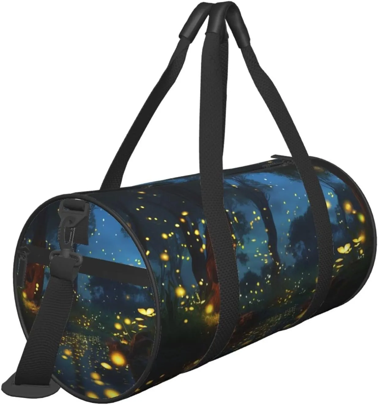 Gym Bags Small Fireflies Duffel Bag Overnight Bag with Shoe Compartment Carryon Bag for Men Women