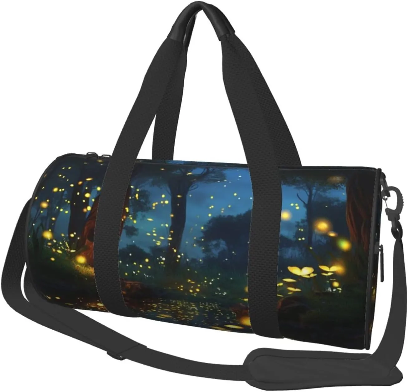 Gym Bags Small Fireflies Duffel Bag Overnight Bag with Shoe Compartment Carryon Bag for Men Women