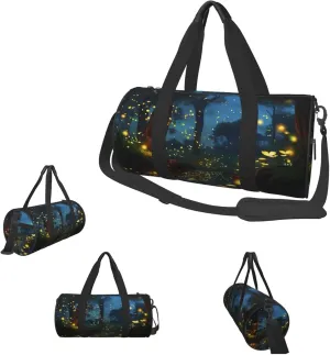 Gym Bags Small Fireflies Duffel Bag Overnight Bag with Shoe Compartment Carryon Bag for Men Women