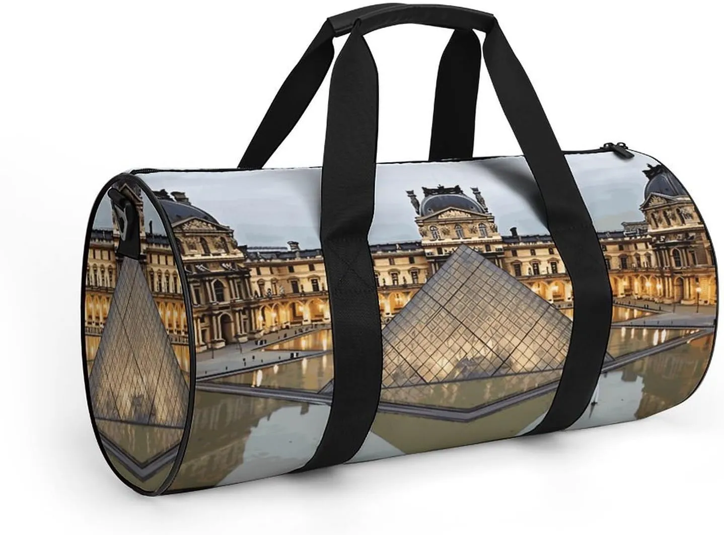 Gym Bags Small Louvre Museum in Paris Duffel Bag Overnight Bag with Shoe Compartment Carryon Bag for Men Women