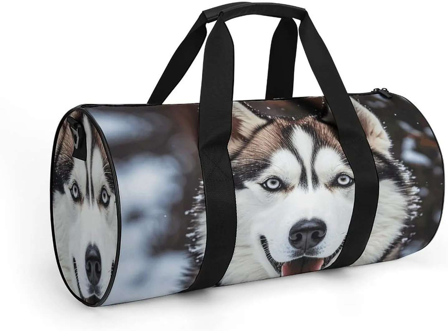 Gym Bags Small Lovely Huskys Duffel Bag Overnight Bag with Shoe Compartment Carryon Bag for Men Women