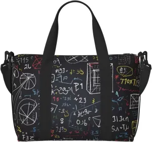 Gym Bags Small mathematics and physics Duffel Bag Overnight Bag with Shoe Compartment Carryon Bag for Men Women