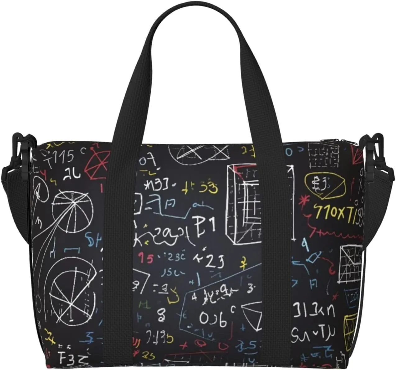 Gym Bags Small mathematics and physics Duffel Bag Overnight Bag with Shoe Compartment Carryon Bag for Men Women
