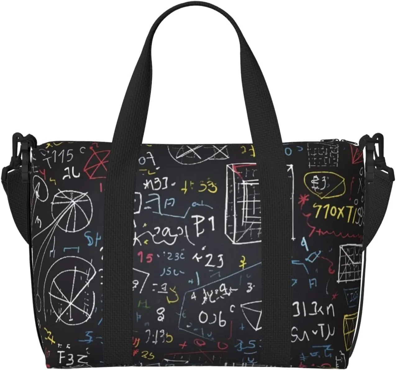 Gym Bags Small mathematics and physics Duffel Bag Overnight Bag with Shoe Compartment Carryon Bag for Men Women
