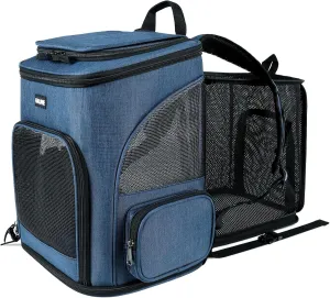 HALOVIE Pet Carrier Backpack Expandable for Small Dogs Medium Cats Under 18 LB, Mesh Breathable Foldable Puppy Travel Bags