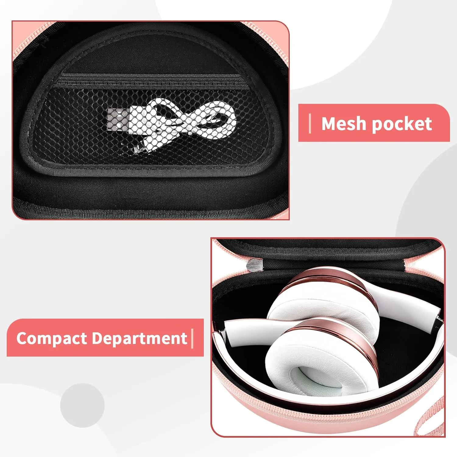 Hard Headphone Case for Beats Solo 4, Studio Pro, Solo 3, Studio 3, Solo 2, Over Ear Headphone Carrying Storage with Cable Bag Strap for Travel (Box Only)