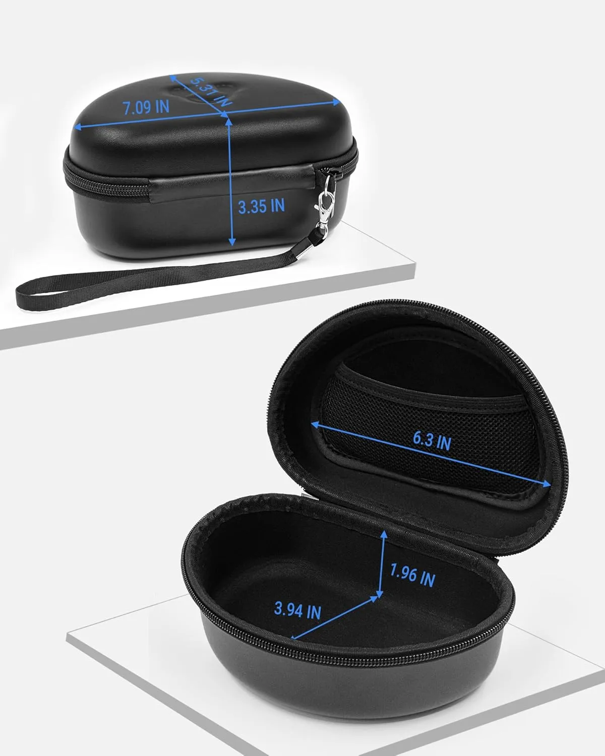 Hard Headphone Case for Beats Solo 4, Studio Pro, Solo 3, Studio 3, Solo 2,Over Ear Headphone Carrying Case with Storage Cable Bag Strap for Travel (Black)
