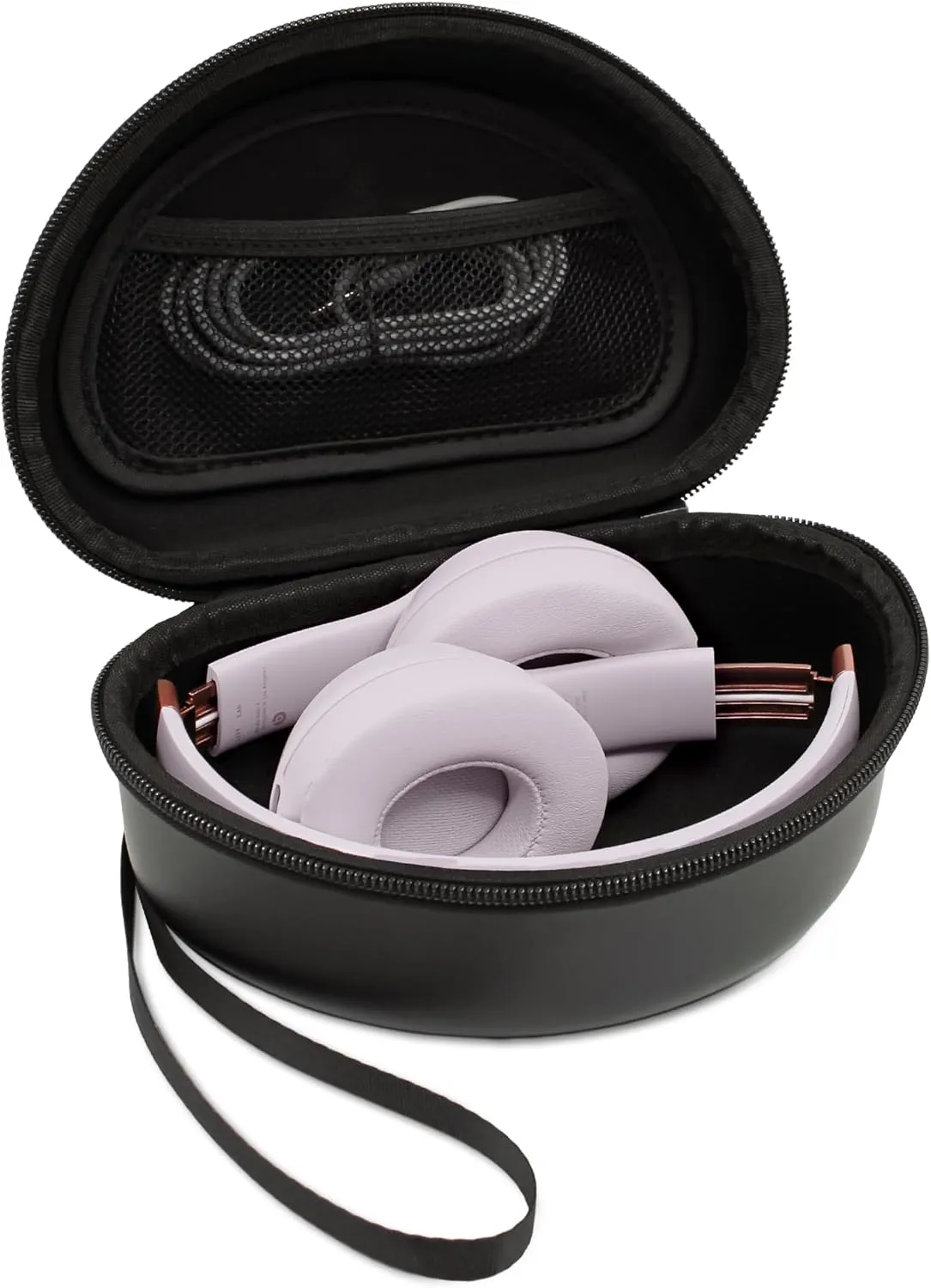 Hard Headphone Case for Beats Solo 4, Studio Pro, Solo 3, Studio 3, Solo 2,Over Ear Headphone Carrying Case with Storage Cable Bag Strap for Travel (Black)