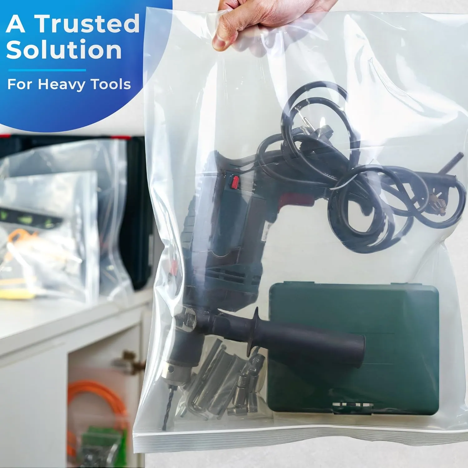 Heavy Duty Plastic Zipper Bags – Reusable Storage Gallon Bags for Cakes, Food, Kitchen Tools – 6 Mil to 8 Mil, Multiple Sizes, Bulk Packs Available 13"x18" Pack 20