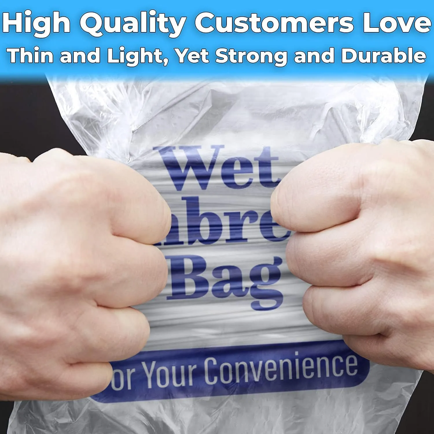 Heavy Duty Universal Fit Umbrella Rain Bags 100 Pk. Big Covers for Wet Umbrellas. Large Disposable Clear Plastic Sleeves Keep Church or Lobby Floors Dry. Perfect Refill for Any Bag Stand or Holder.