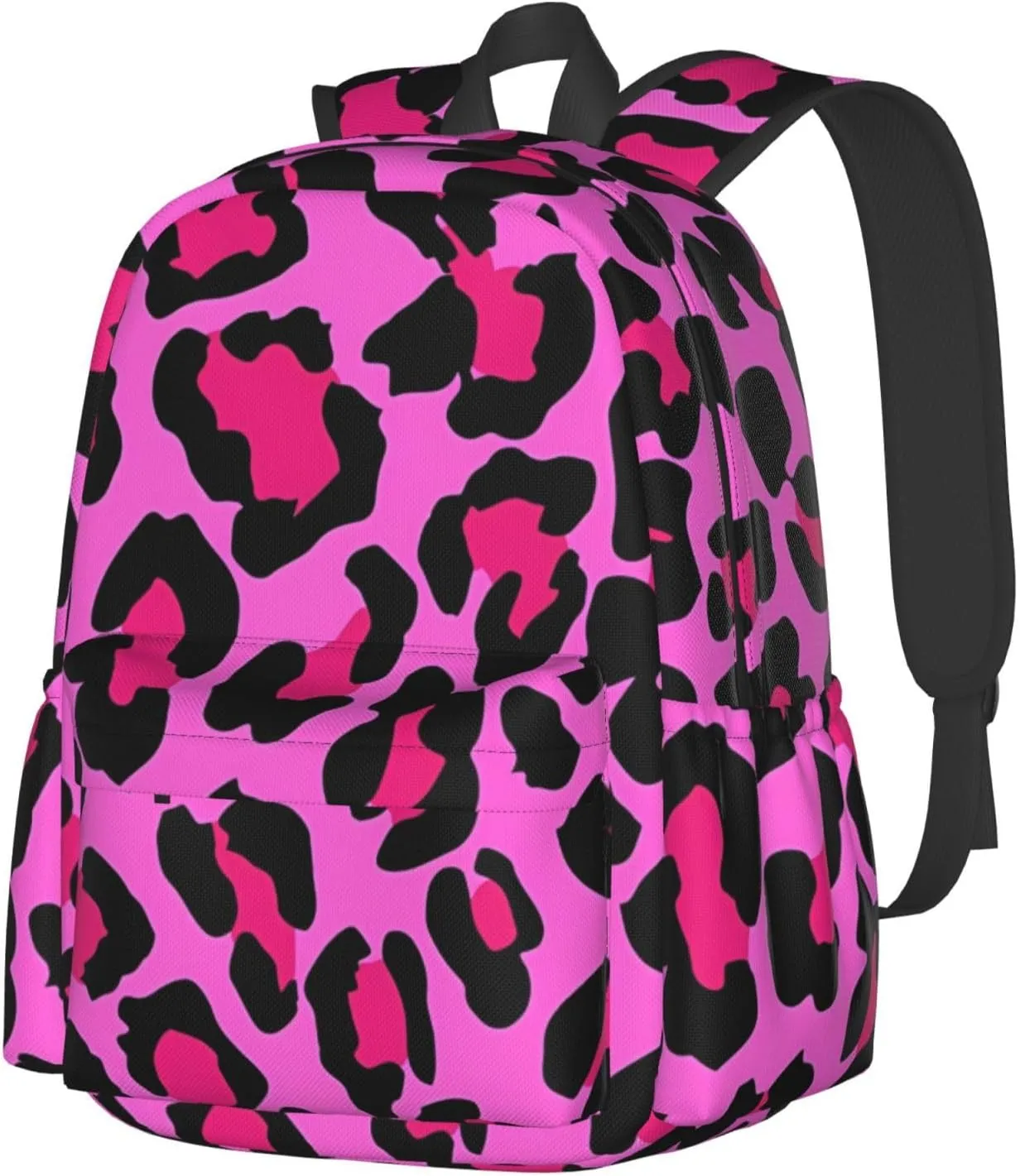 Hot Pinks Leopard Backpacks 15 Inch Laptop Backpack Multipurpose Double Shoulder Bag for Men Women Gifts