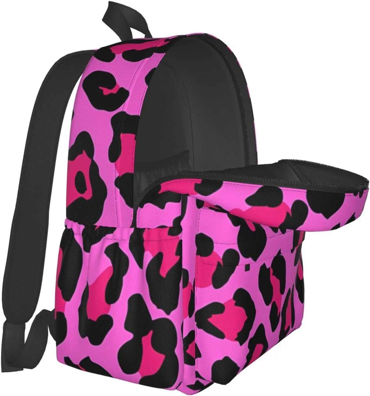 Hot Pinks Leopard Backpacks 15 Inch Laptop Backpack Multipurpose Double Shoulder Bag for Men Women Gifts
