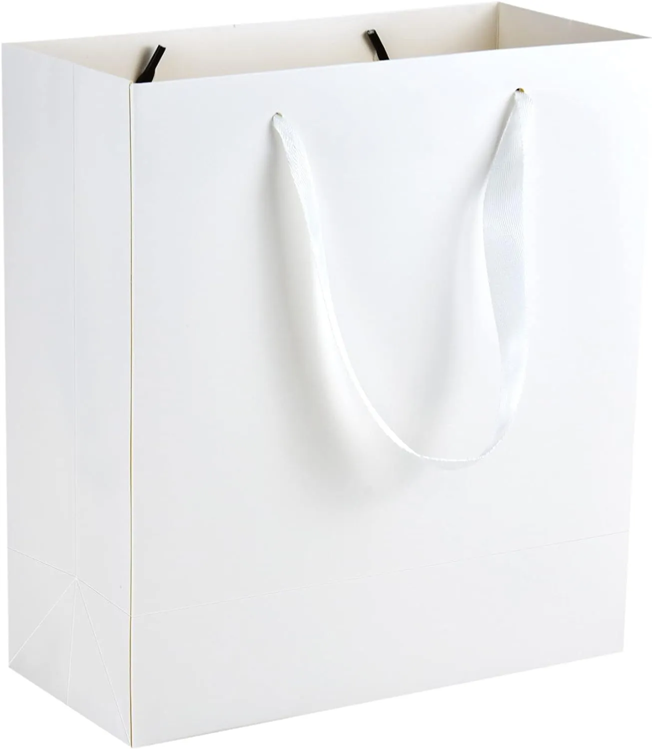 HUAPRINT White Paper Bags - 20 Pack Kraft Bags, 10x4.5x11inch, Perfect for Gifts, Shopping, Parties, Weddings & Business