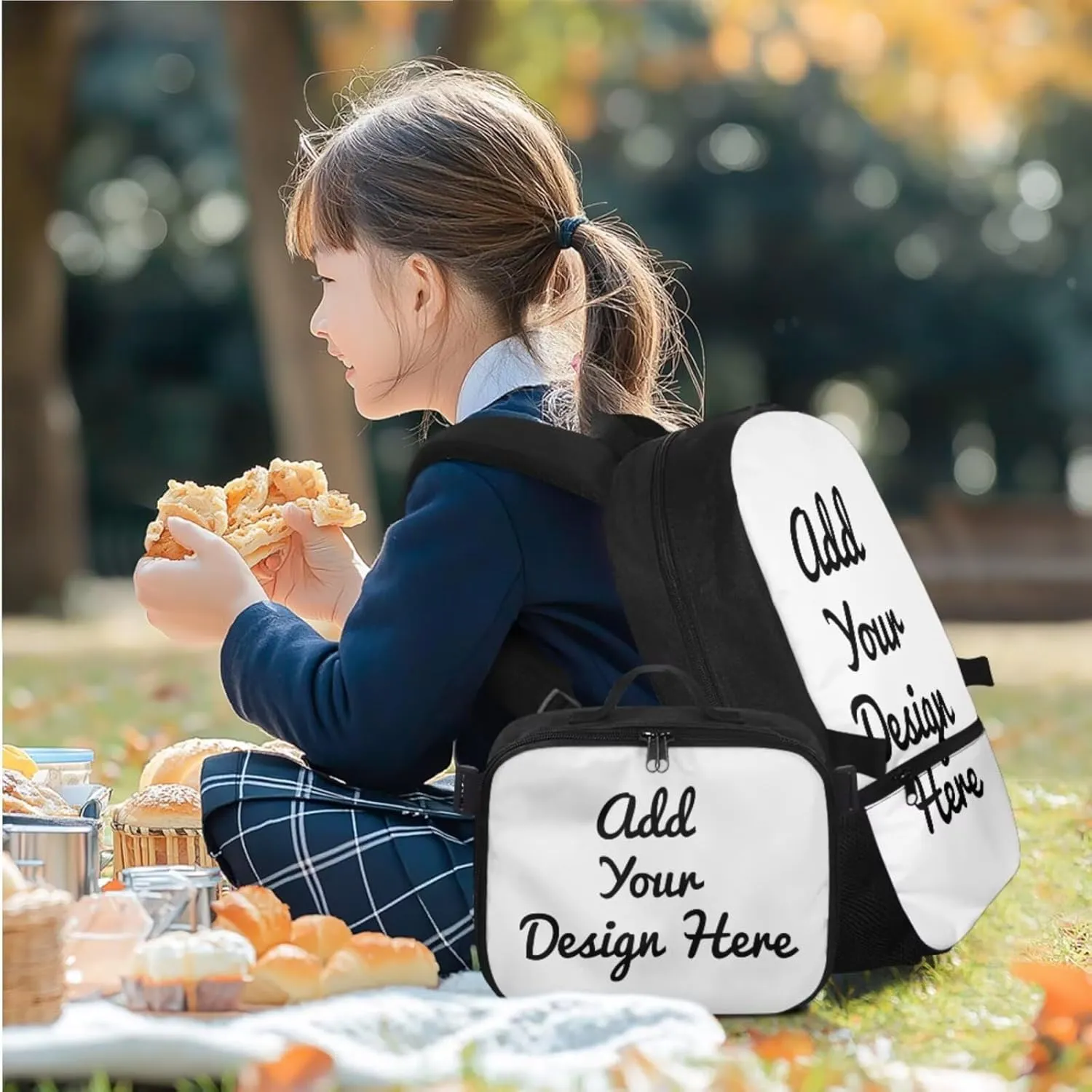 HUGS IDEA Custom Bookbag for Boys Customize Your Own Backpack Personalized Backpacks for Boys Mochilas Escolares Para Niñas Personalizadas Add Your Design Photo Text