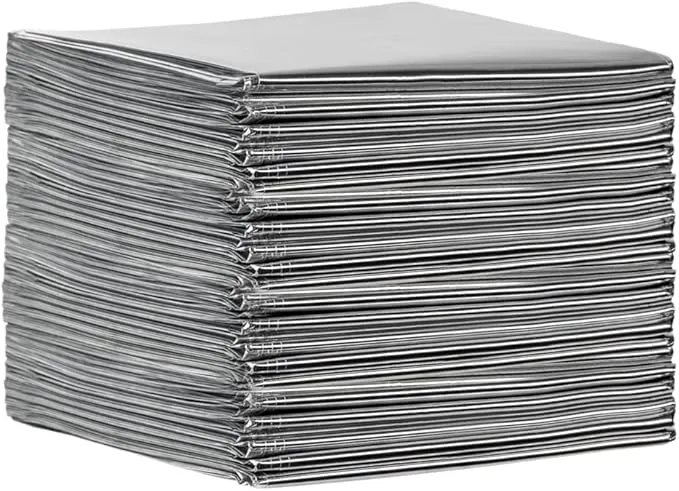 Insulated Mylar Blankets – Pack of 4 Individually Packed Emergency Blankets – 84 x 52 Inches Thermal Blanket – Weatherproof and Waterproof Blanket for Survival Kits