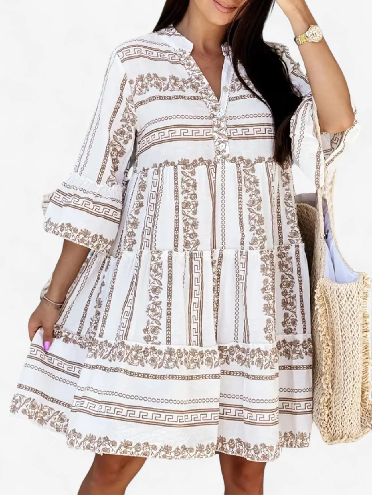 Jada | Women's Boho Oversized Summer Mini Dress