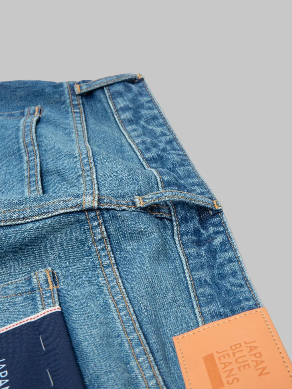 Japan Blue J304-MID 12.5oz Africa Cotton Stonewashed Straight Jeans Middle Indigo