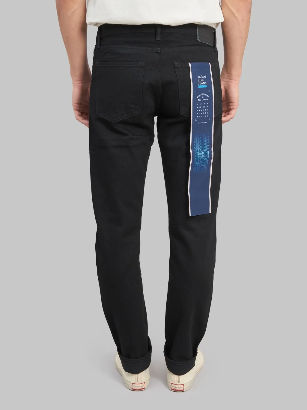 Japan Blue J314 14oz US Cotton Circle Straight Black Jeans