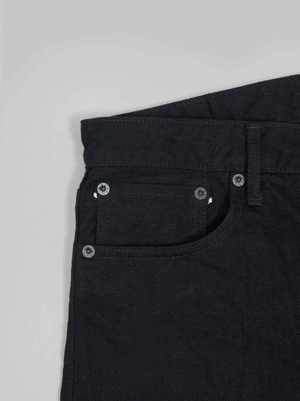 Japan Blue J314 14oz US Cotton Circle Straight Black Jeans