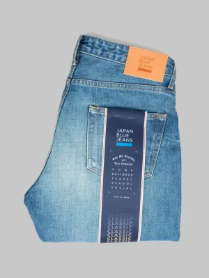 Japan Blue J404-MID 12.5oz Africa Cotton Stonewashed Classic Straight Jeans Middle Indigo
