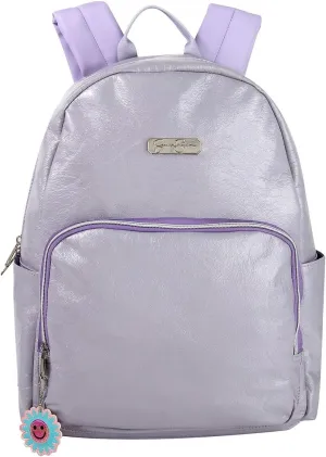 Jessica Simpson Women’s Designer Laptop Backpack with Side Pockets, Padded Straps | Classic Modern Backpack for Women (Lively Metallic Lavender), Large