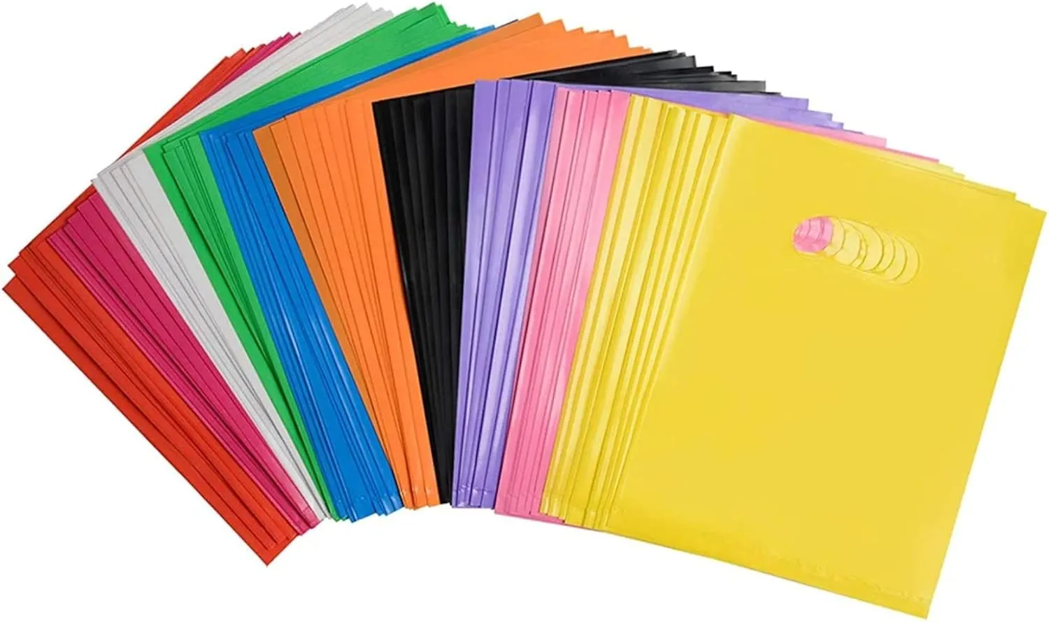 jfs 100Pcs Customized Logo Color Shopping Bag with Handle Plastic Gift Bag Businesses Customer Plastic Bag Personalized Text Logo Custom Plastic Bag (Black,20x30CM)