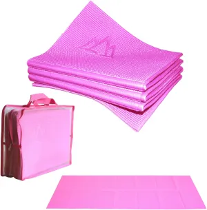 Khataland YoFoMat - Best Travel Yoga Mat, Foldable, with Travel Bag, Extra Long 72-Inch, Free From Phthalates & Latex
