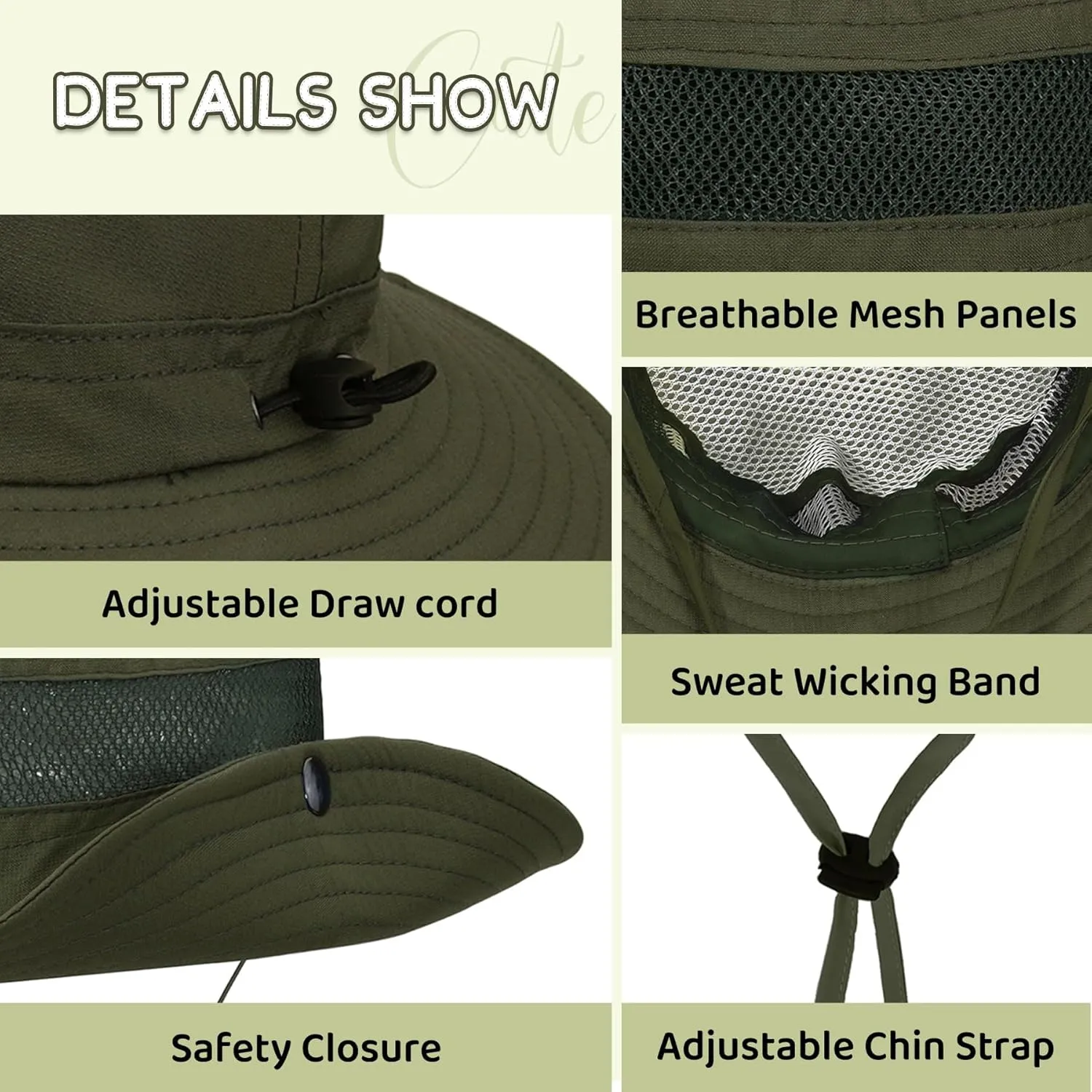 Kids UPF50  Sun Protection Bucket Hat - Adjustable 2.7" Brim Foldable Waterproof Design for Beach Hiking Fishing