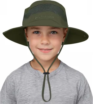 Kids UPF50  Sun Protection Bucket Hat - Adjustable 2.7" Brim Foldable Waterproof Design for Beach Hiking Fishing