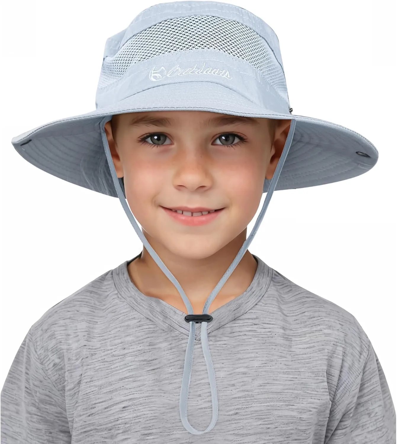 Kids UPF50  Sun Protection Bucket Hat - Adjustable 2.7" Brim Foldable Waterproof Design for Beach Hiking Fishing