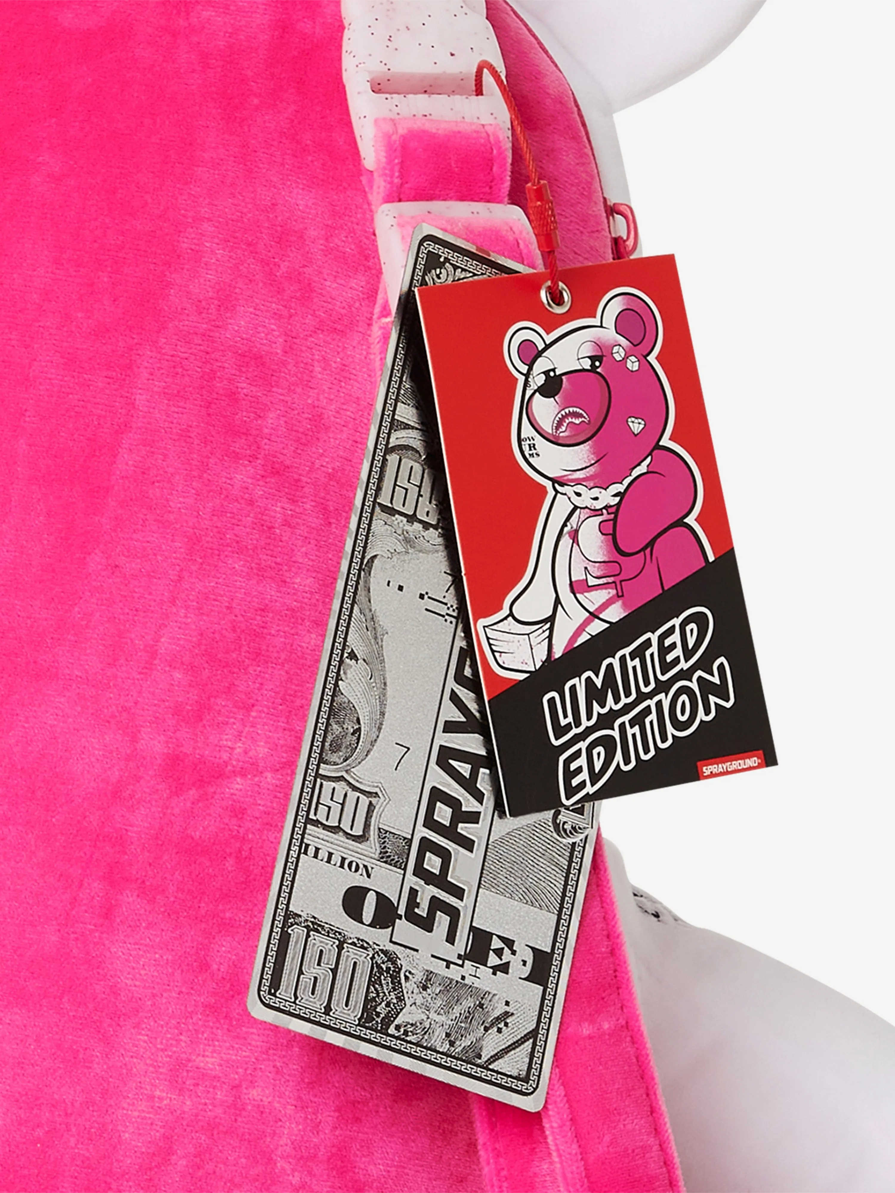 Kids Vandal Teddy Bear Backpack in Pink (46cm)