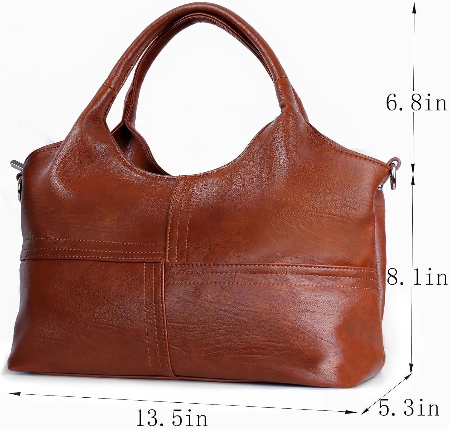 KOGTLA Vegan Leather Purses for Women with Detachable Satchel Strap, Ladies Handbags, Tote Hobo Bags with Top Handle