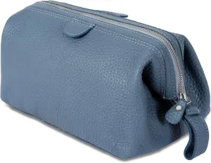 KomalC Premium Buffalo Leather Unisex Toiletry Bag Travel Dopp Kit