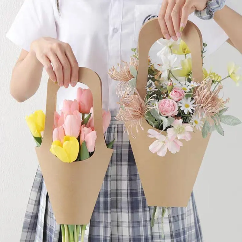 Kraft Paper Bouquet Bags 40 Pack Versatile Sizes